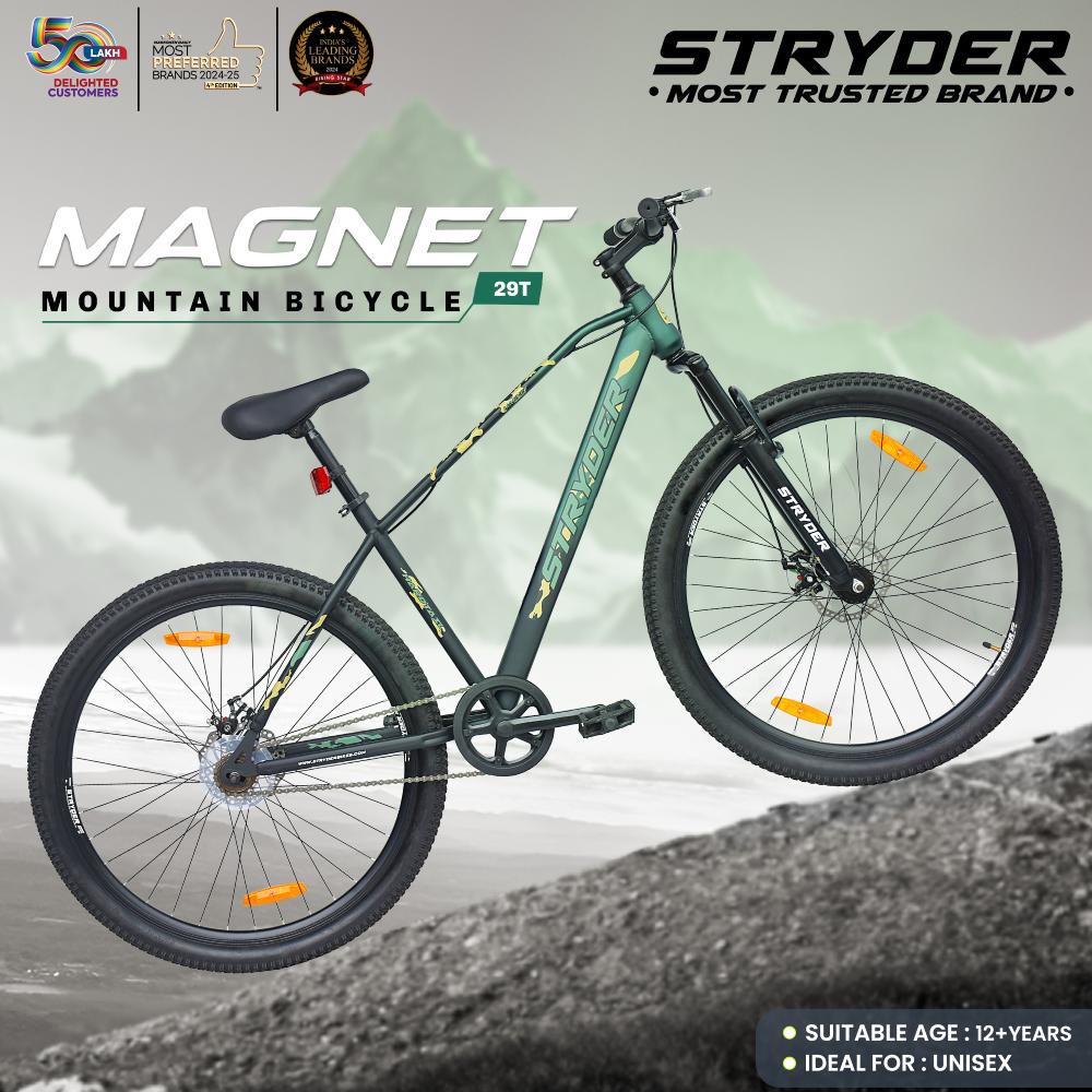 29 Inch Military Green Magnet Mountain Bike - black military green