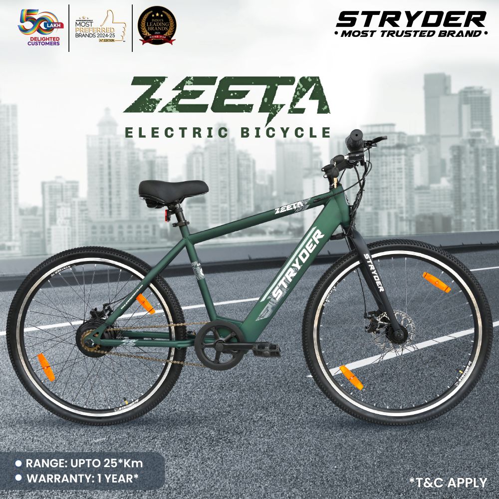 27.5 Inch TATA Zeeta Electric Bicycle - forest green