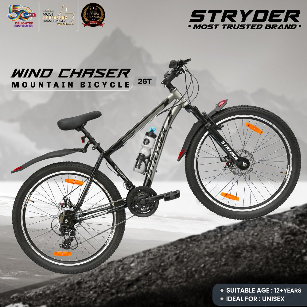 26 WIND CHASER 21 speed - black/grey