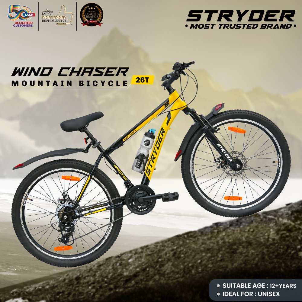 26 WIND CHASER 21 speed - black/yellow