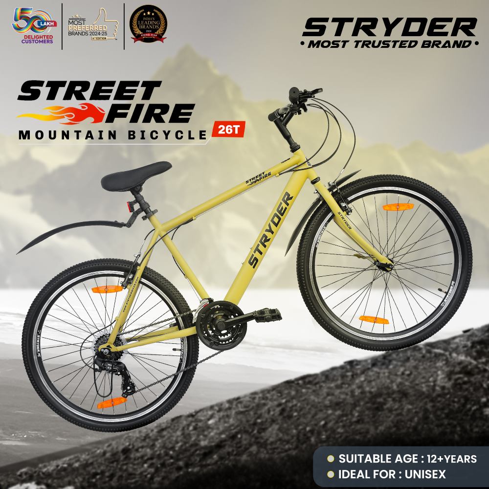 Street Fire 26T White MTB Bike - desert storm