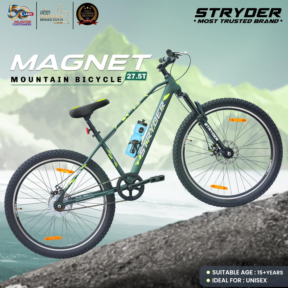 27.5T Single Speed Magnet Mountain Bike - military green