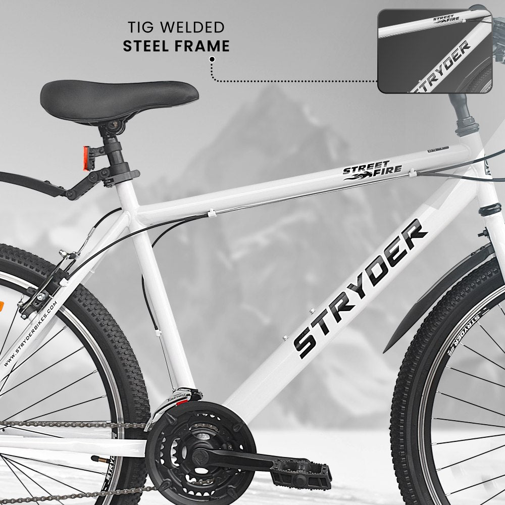 Street Fire 26T White MTB Bike - white