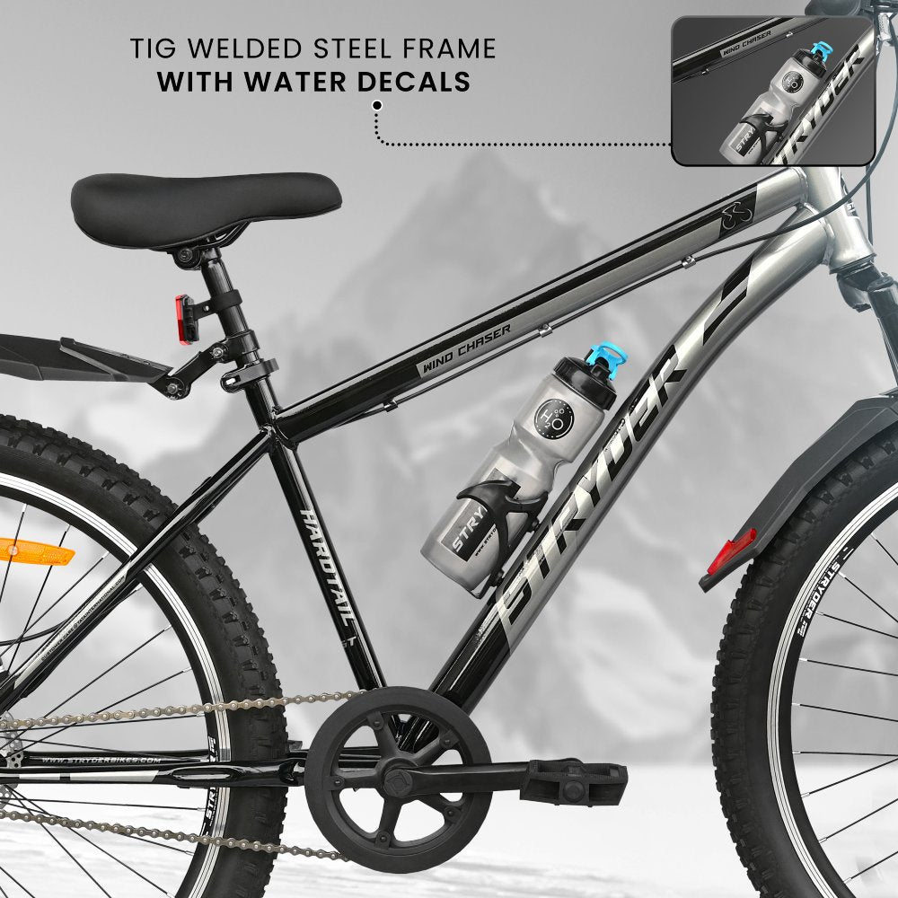 29T Black/Grey Wind Chaser MTB Bike - black/grey
