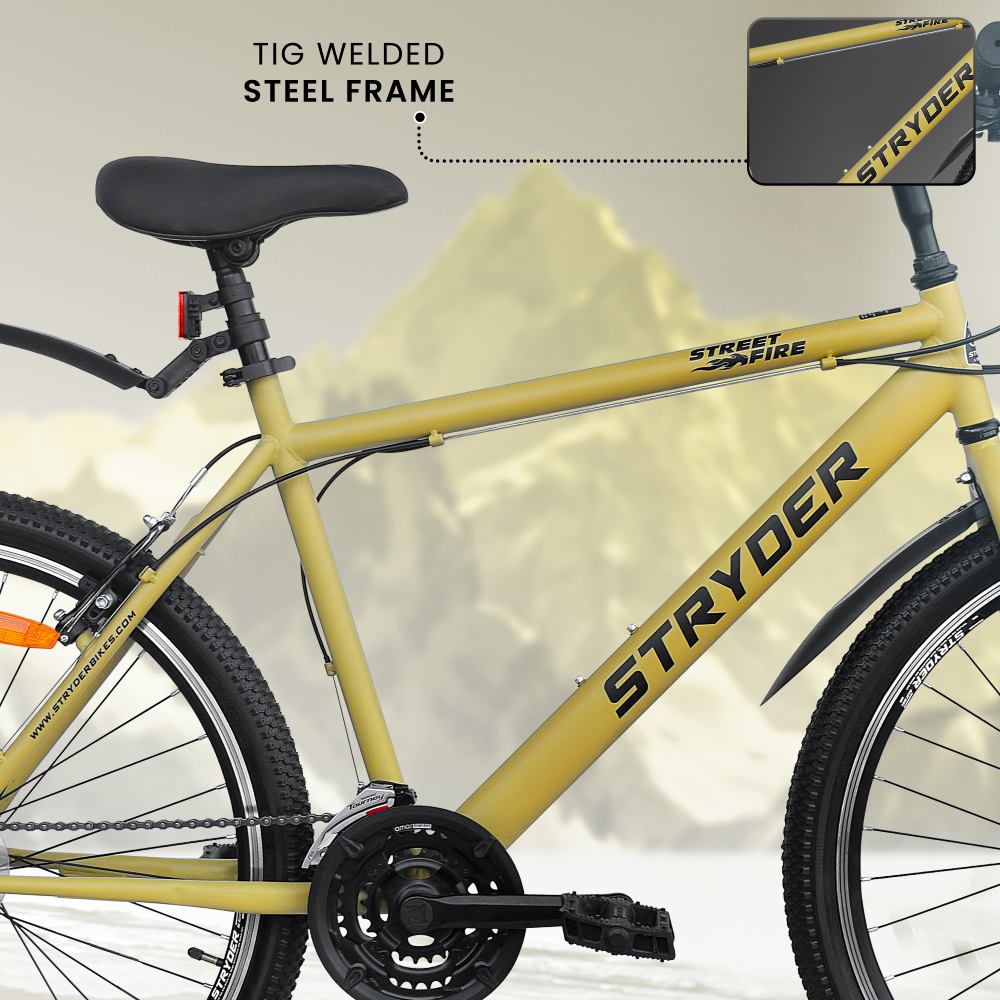 Street Fire 26T White MTB Bike - desert storm