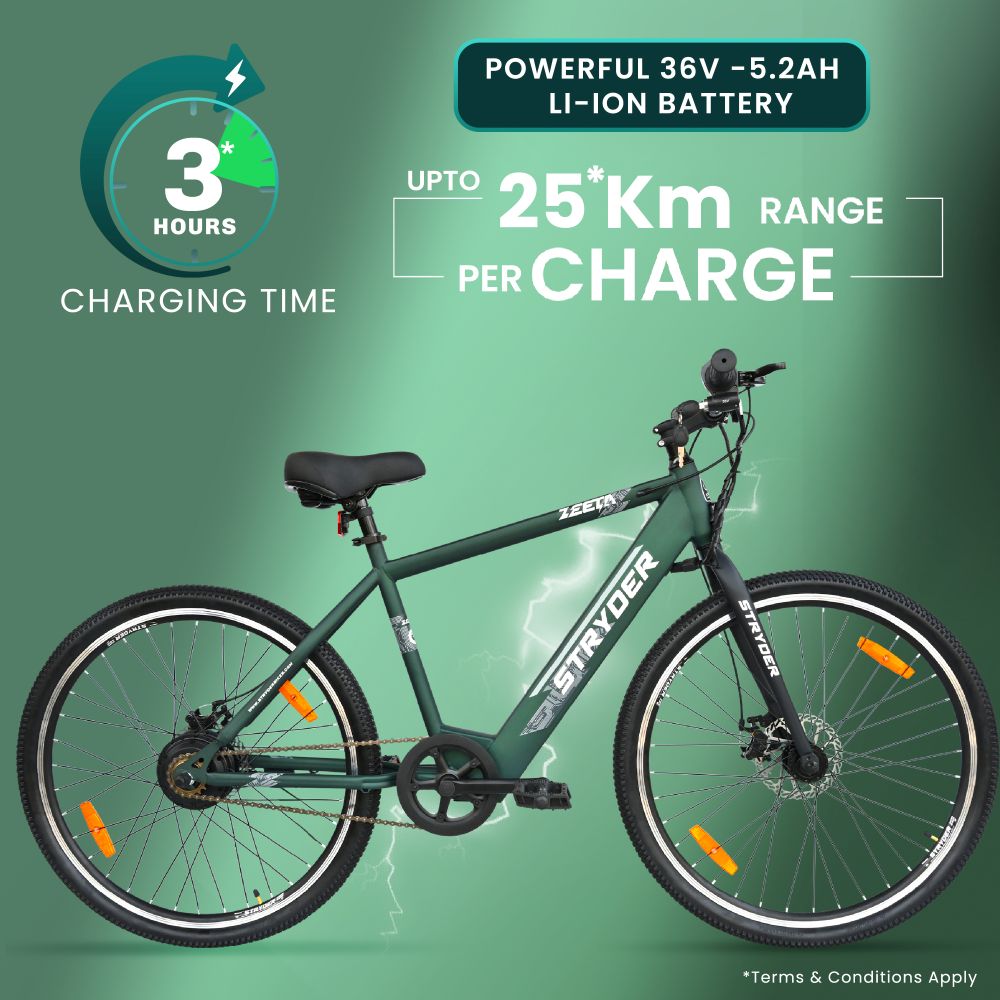 27.5 Inch TATA Zeeta Electric Bicycle - forest green