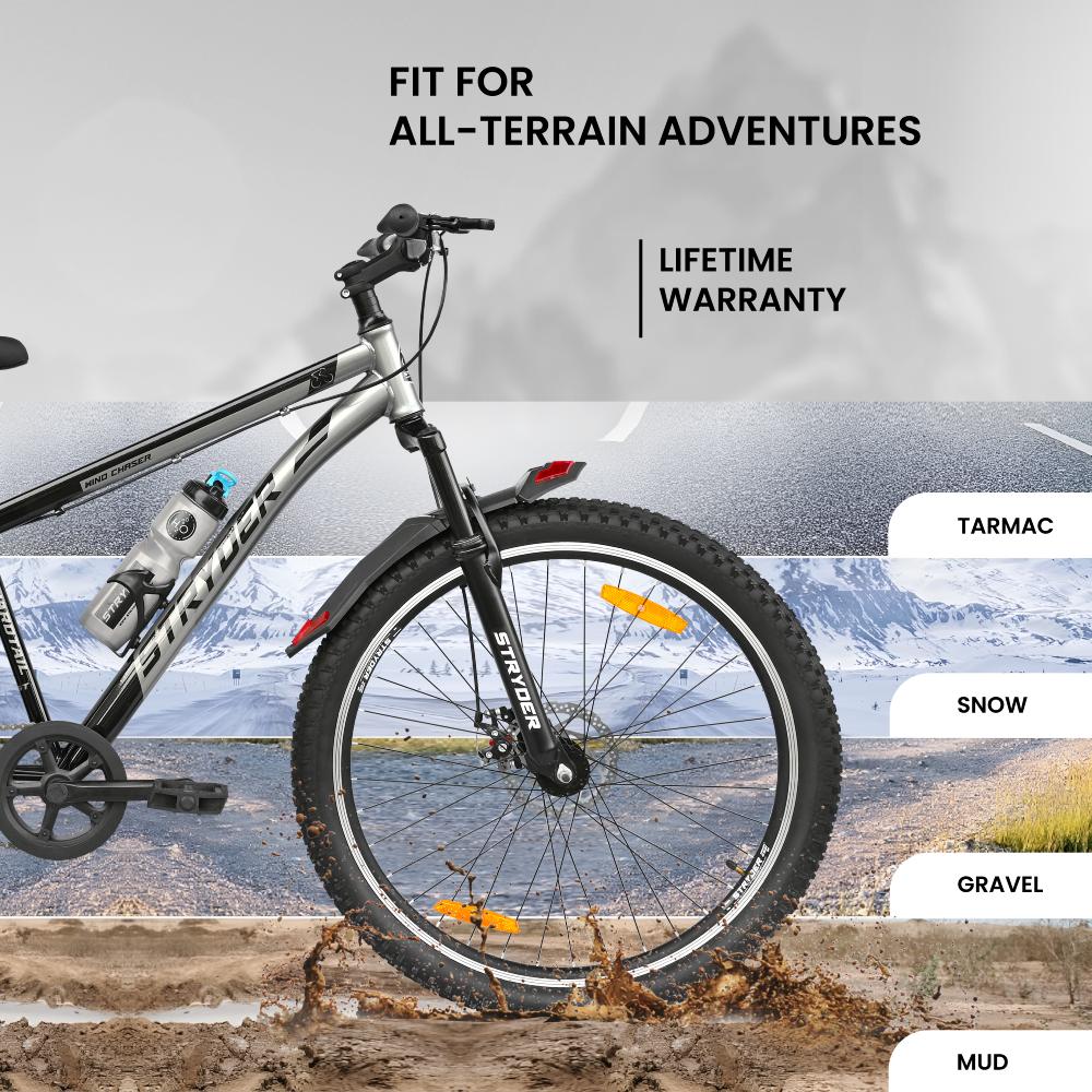 29T Black/Grey Wind Chaser MTB Bike - black/grey