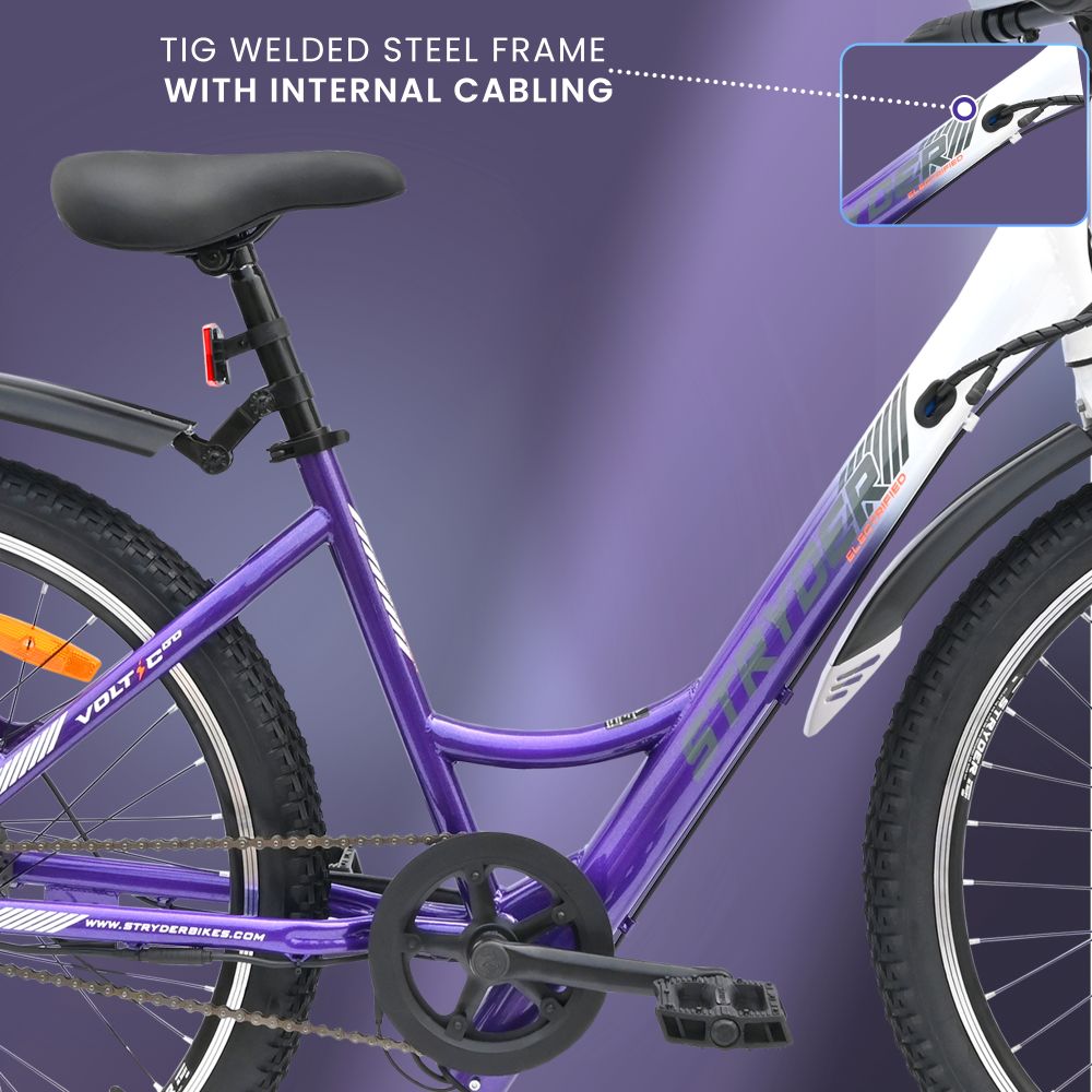 tata stryder voltic go ebike - purple