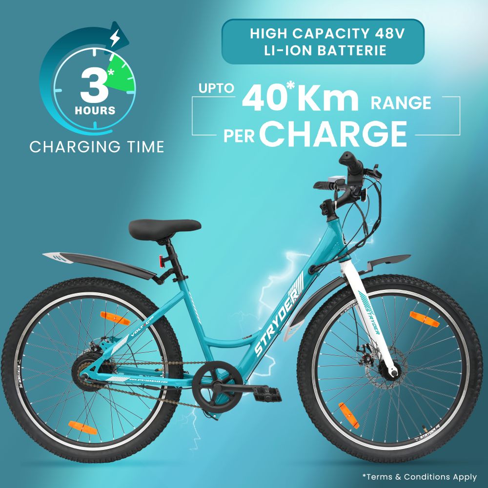 tata stryder voltic go ebike - teal
