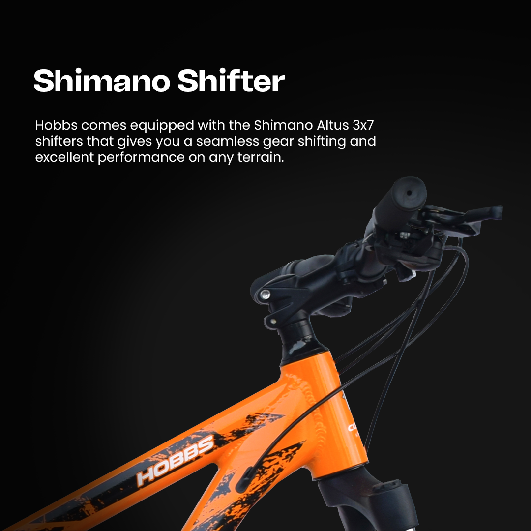 26 Hobbs Fat MTB Bike with Gear Shifters - orange/black