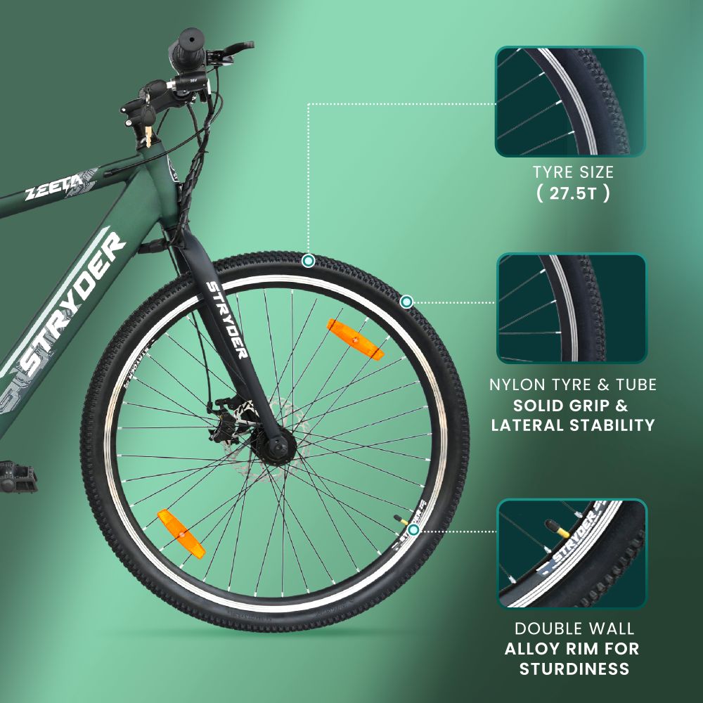 27.5 Inch TATA Zeeta Electric Bicycle - forest green