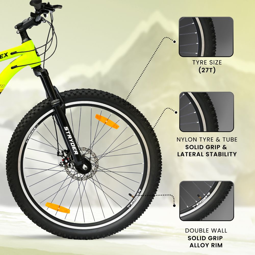 Vortex 21 Speed MTB Bike - black/green