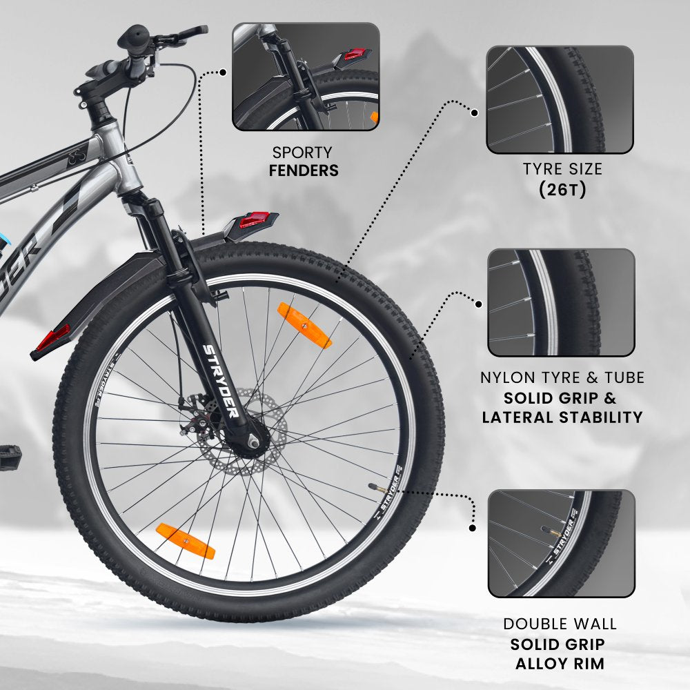 26 WIND CHASER 21 speed - black/grey