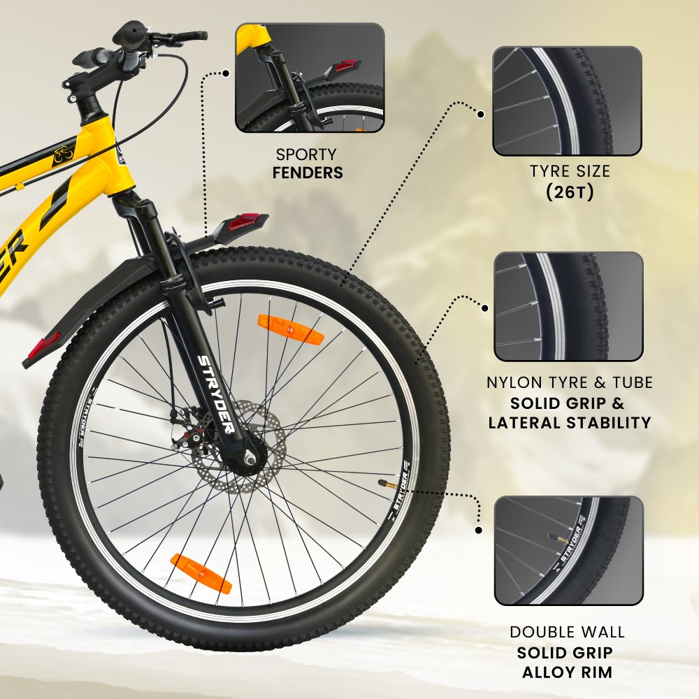 26 WIND CHASER 21 speed - black/yellow