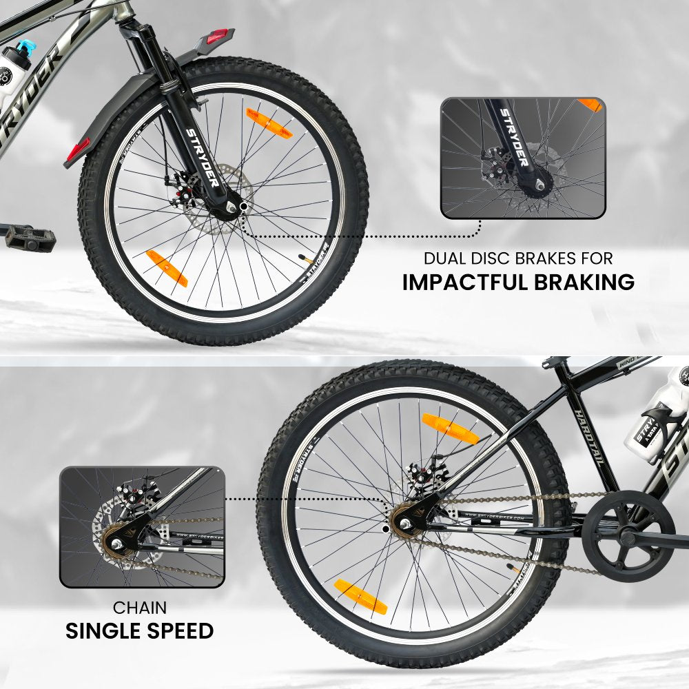 Wind Chaser MTB Bike - grey/black