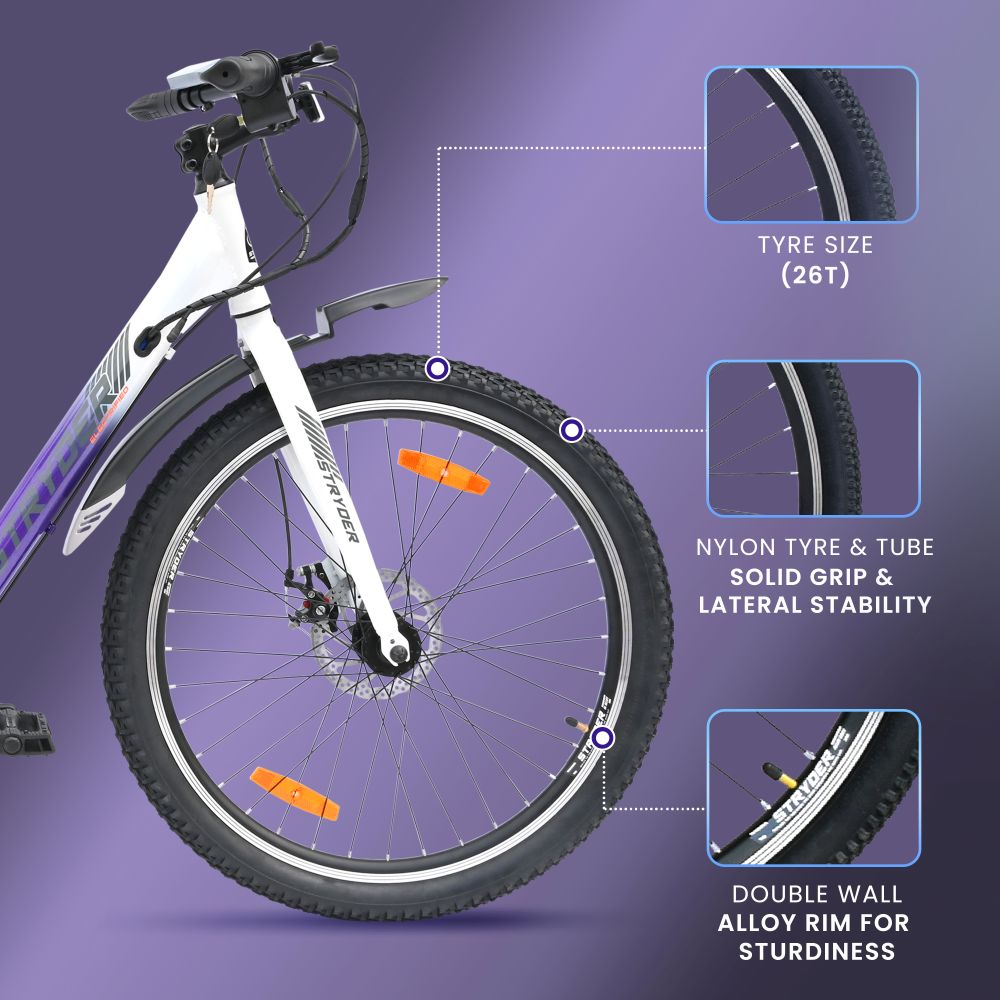 tata stryder voltic go ebike - purple