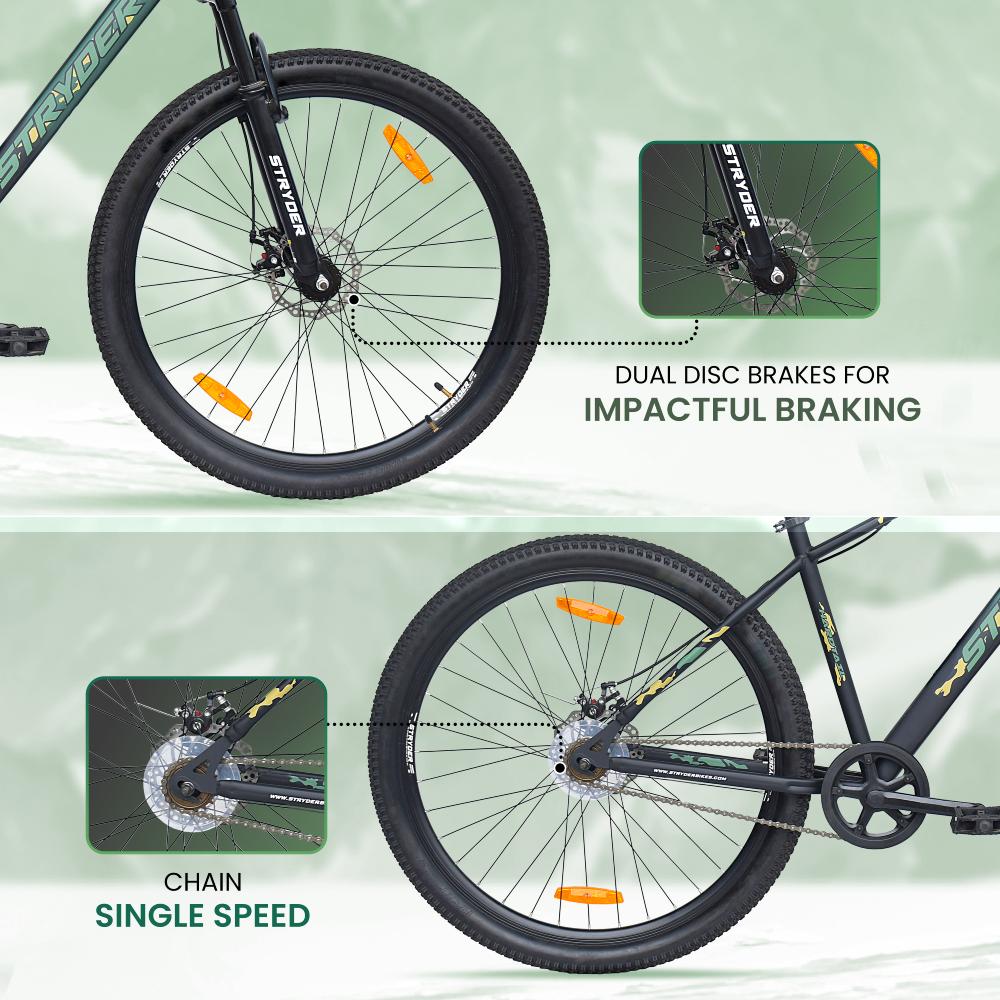 29 Inch Military Green Magnet Mountain Bike - black military green