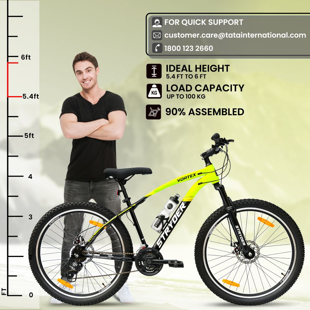 Vortex 21 Speed MTB Bike - black/green