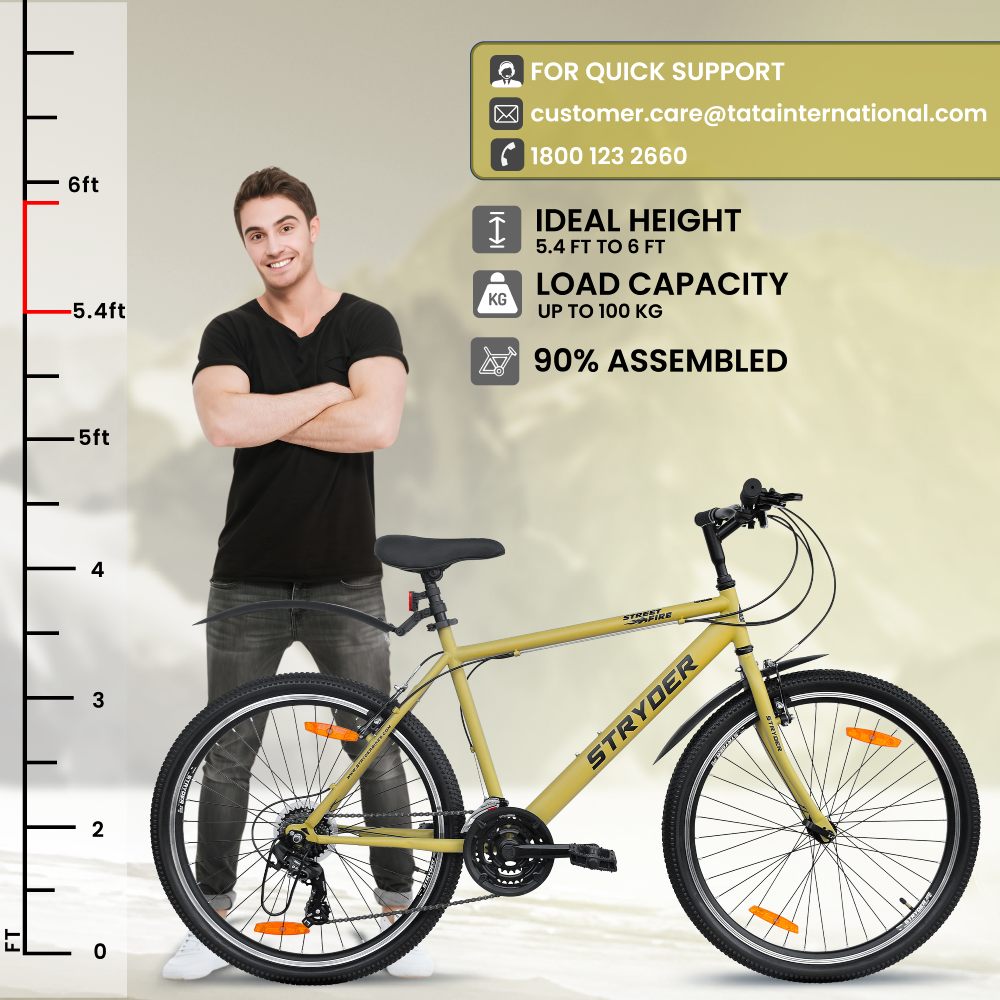 Street Fire 26T White MTB Bike - desert storm