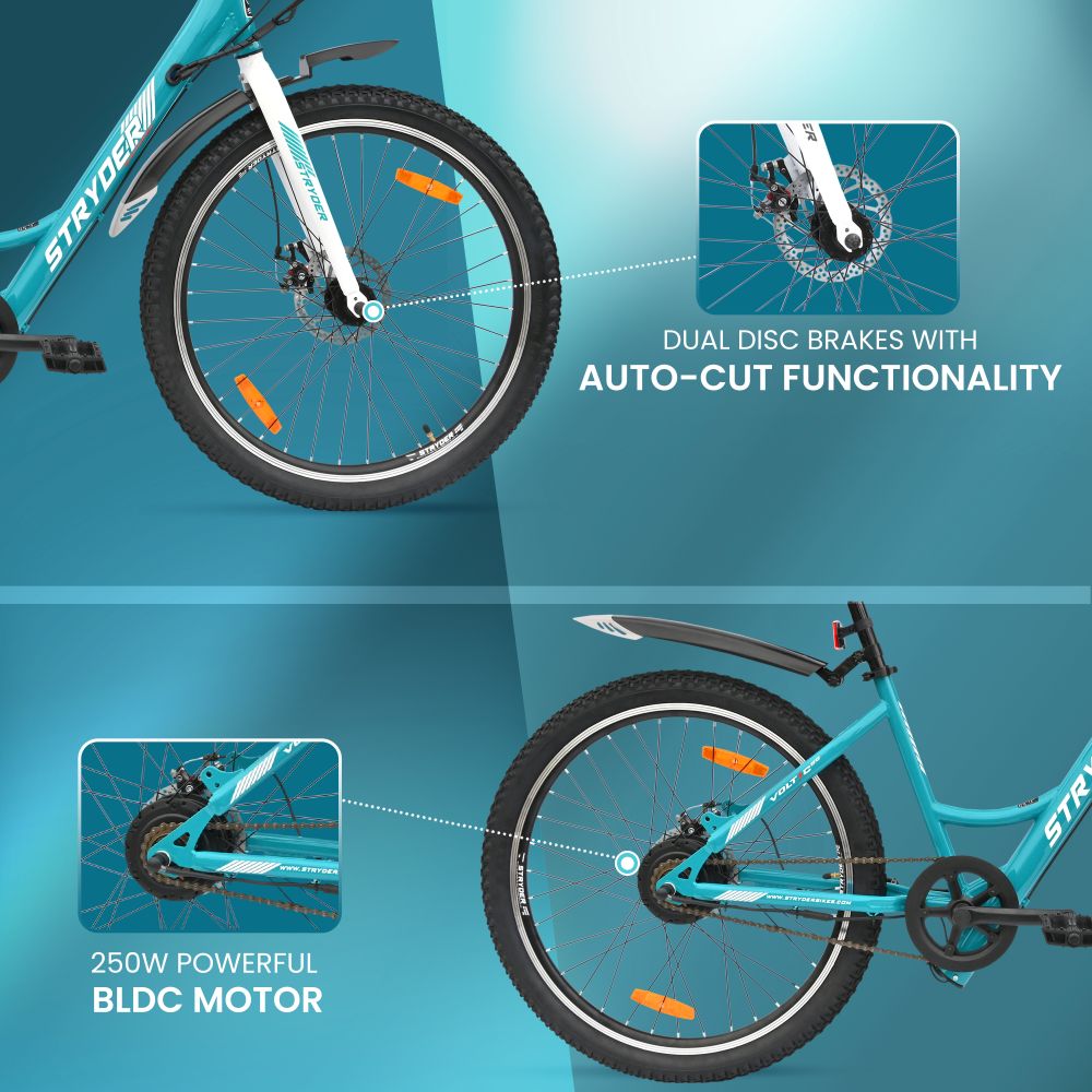 tata stryder voltic go ebike - teal