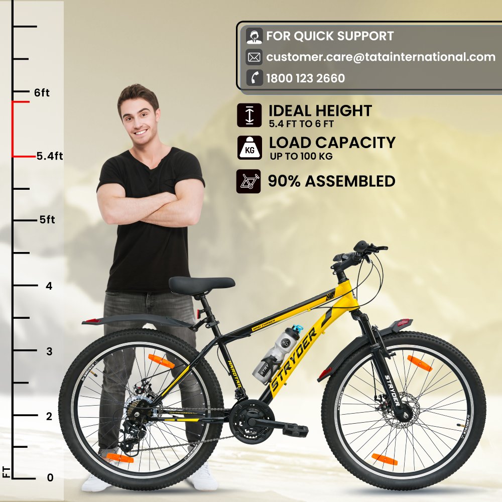 26 WIND CHASER 21 speed - black/yellow