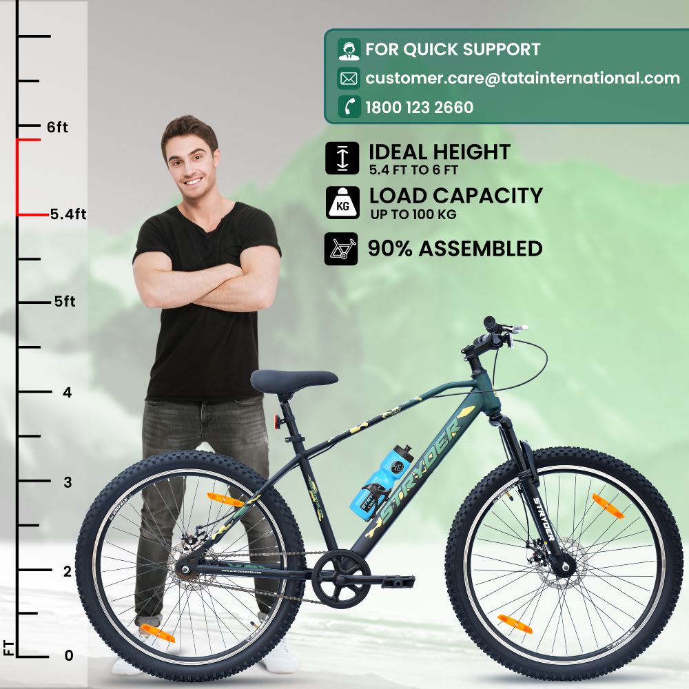 Black Military Green 27.5T Magnet Single Speed MTB Bike - black military green