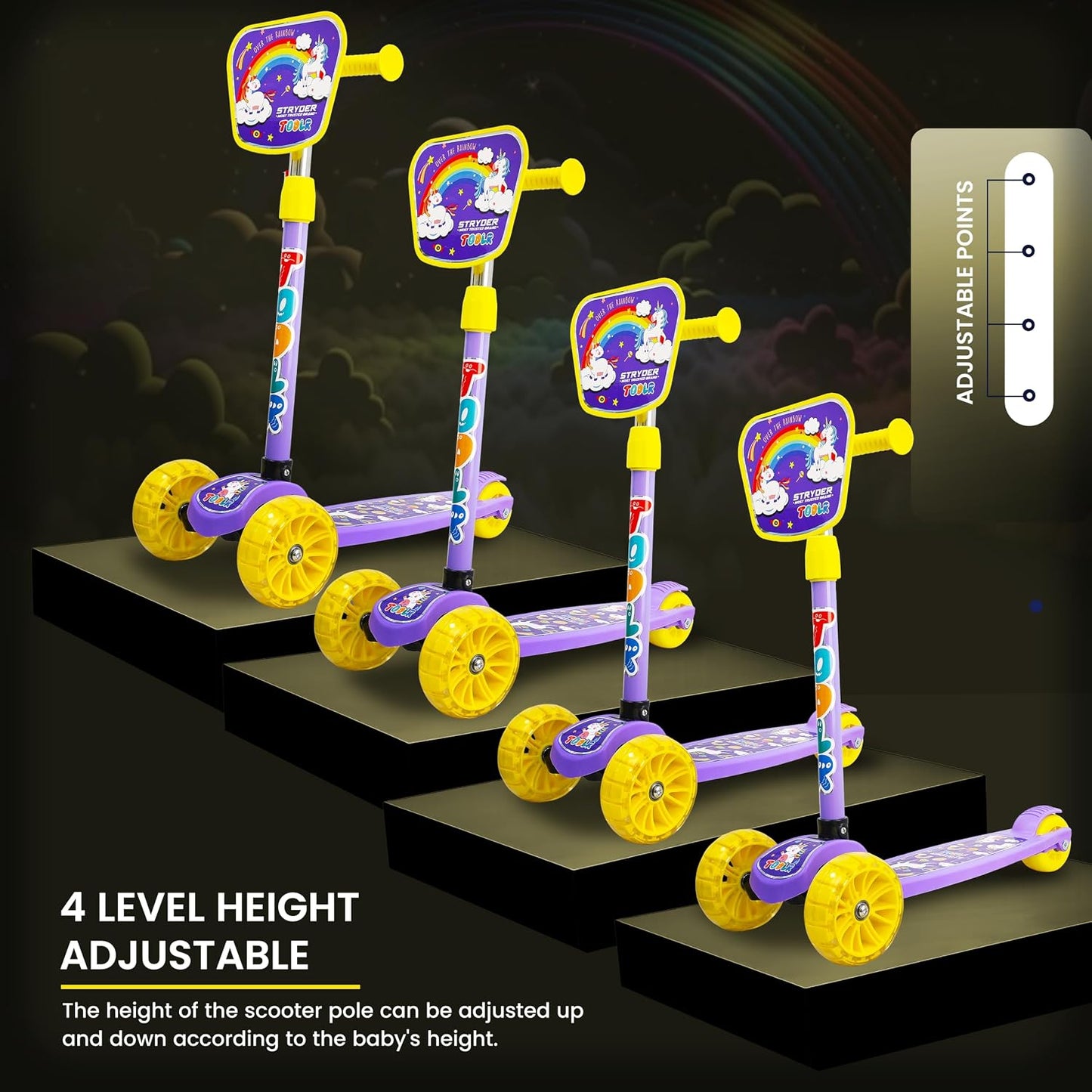TODLR DINO Kick Scooter -Purple