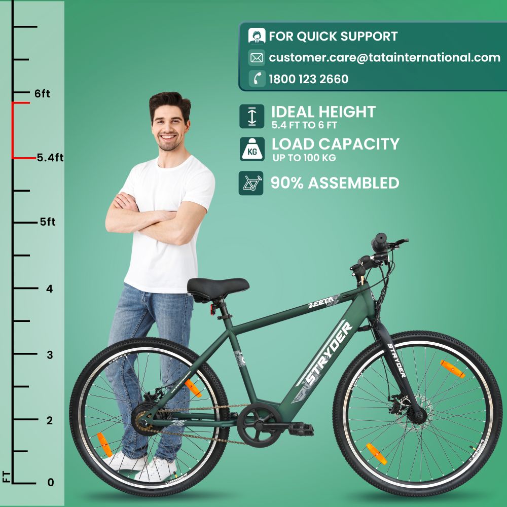 27.5 Inch TATA Zeeta Electric Bicycle - forest green