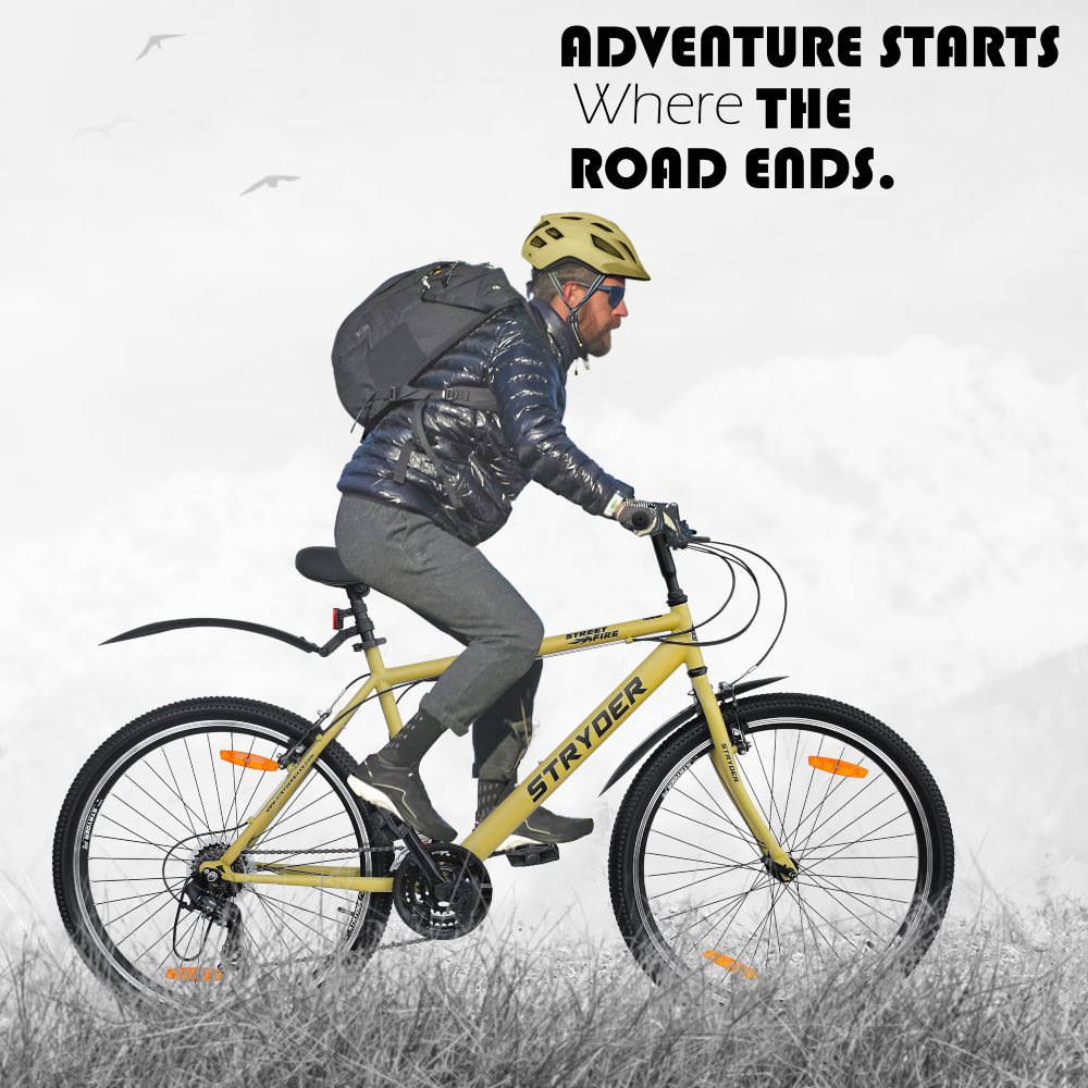 Street Fire 26T White MTB Bike - desert storm