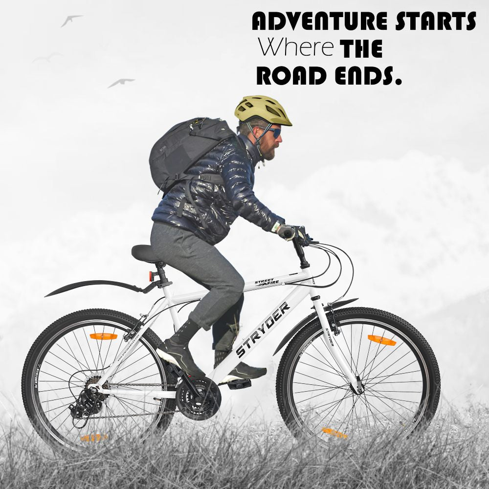 Street Fire 26T White MTB Bike - white