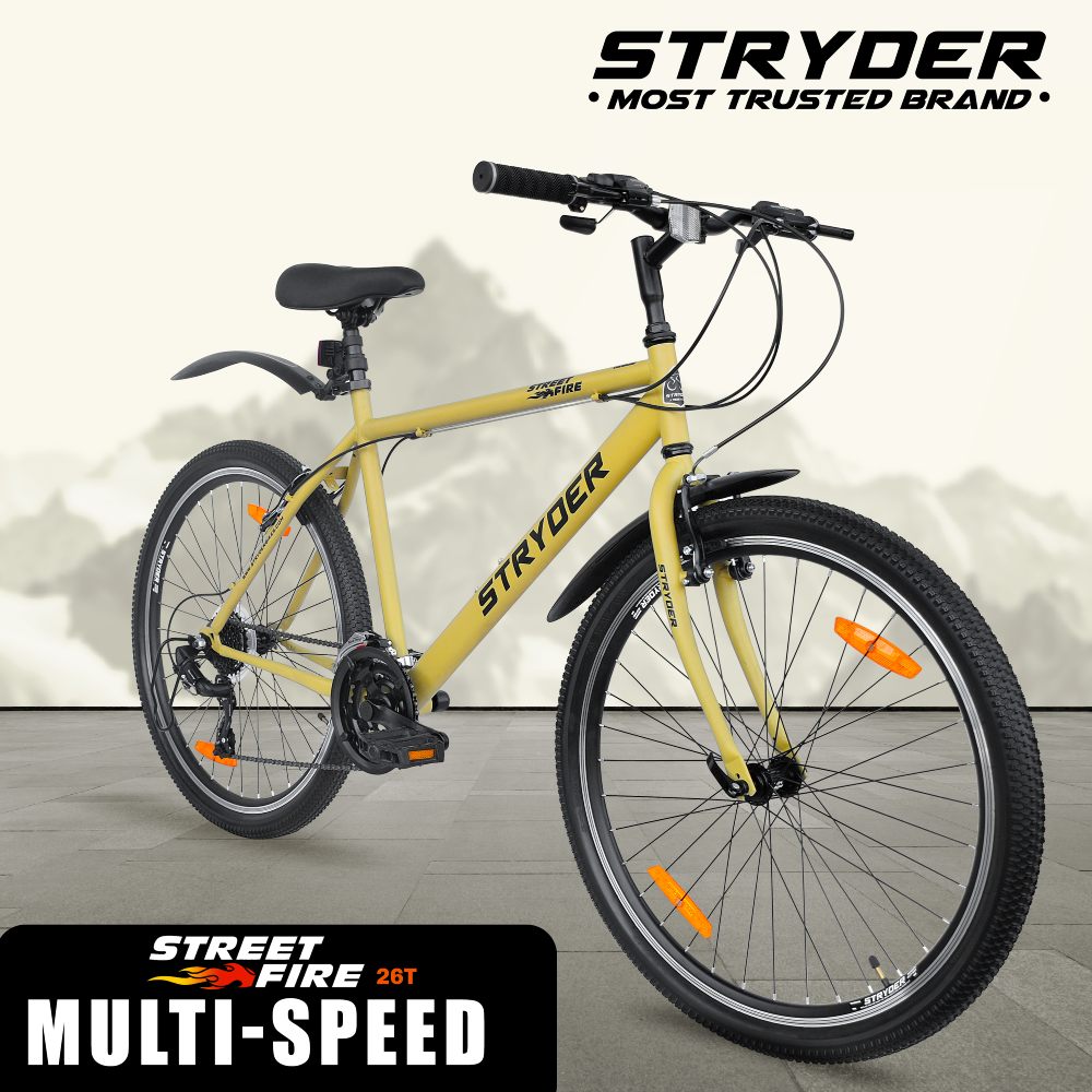 Street Fire 26T White MTB Bike - desert storm