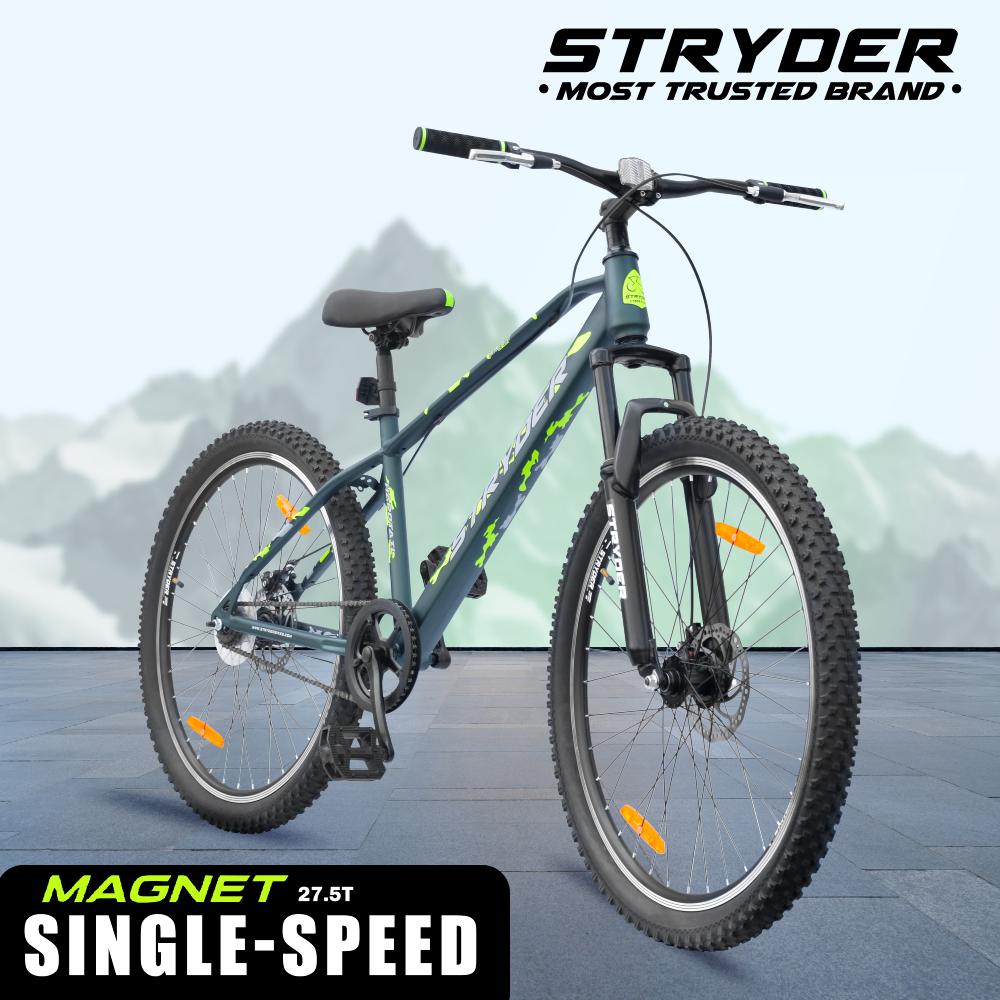 27.5T Single Speed Magnet Mountain Bike - military green