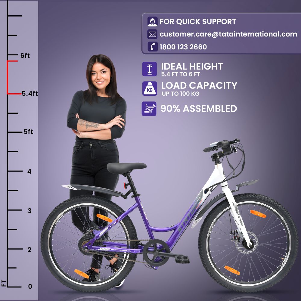 tata stryder voltic go ebike - purple