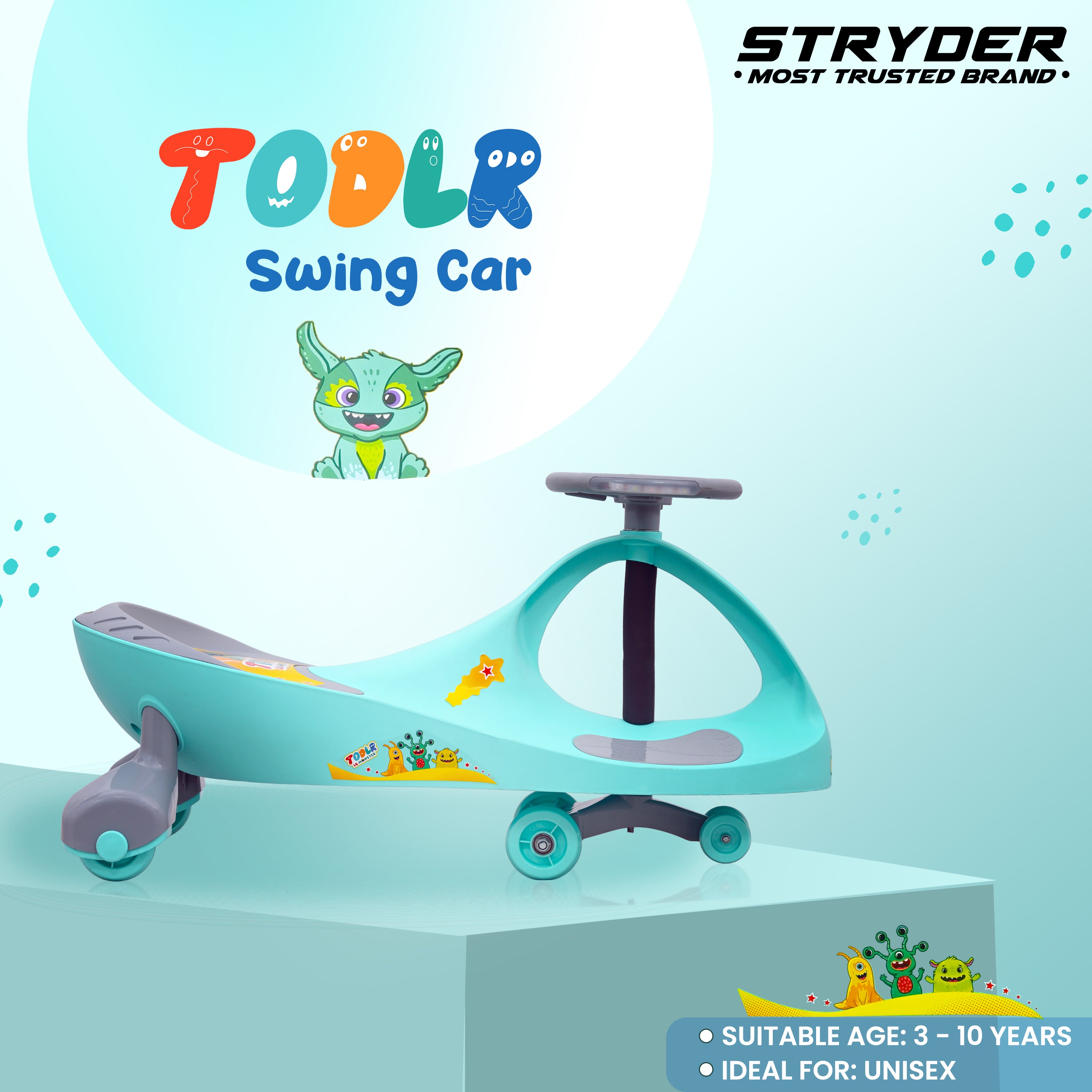 TODLR SWING CAR MUSIC/LIGHT - Seagreen