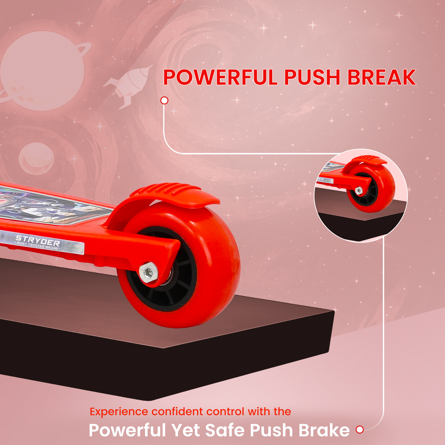 TODLR Nasa Kick Scooter - Red
