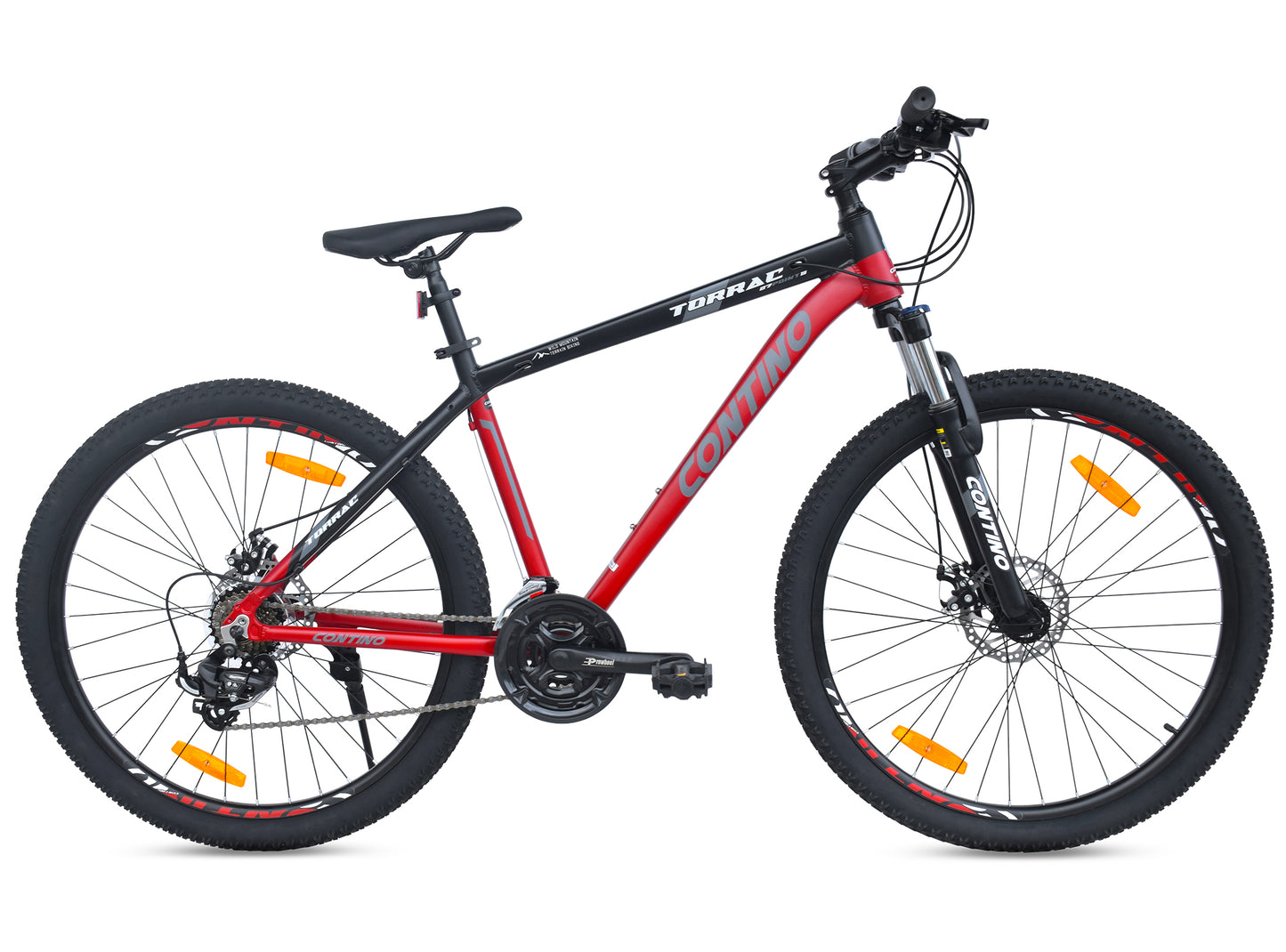 21 Speed Wine Red/Black Contino Torrac MTB Gear Cycle - wine red/black