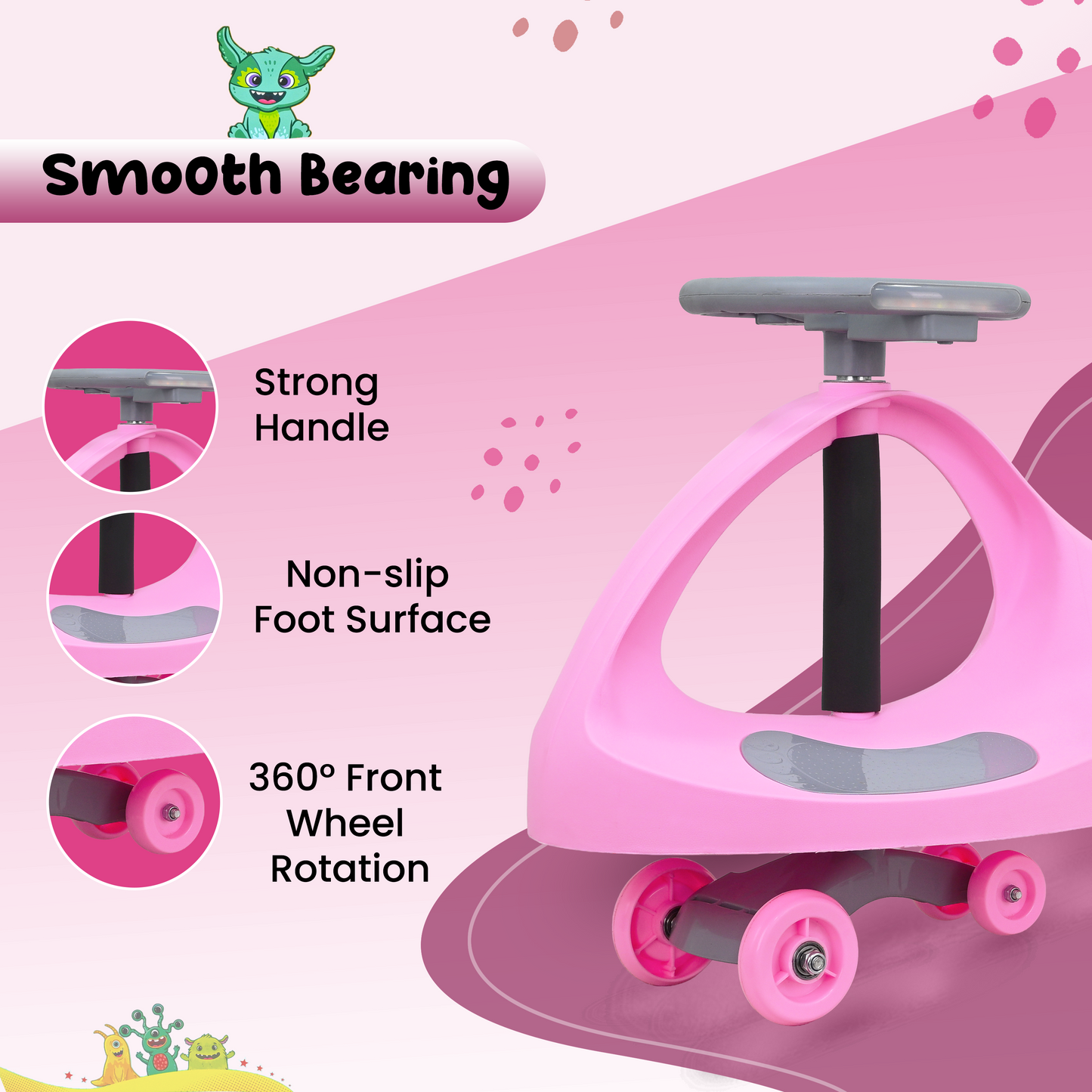Tata Swing Car - Pink