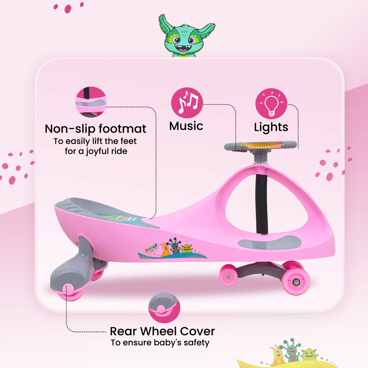 Tata Swing Car - Pink