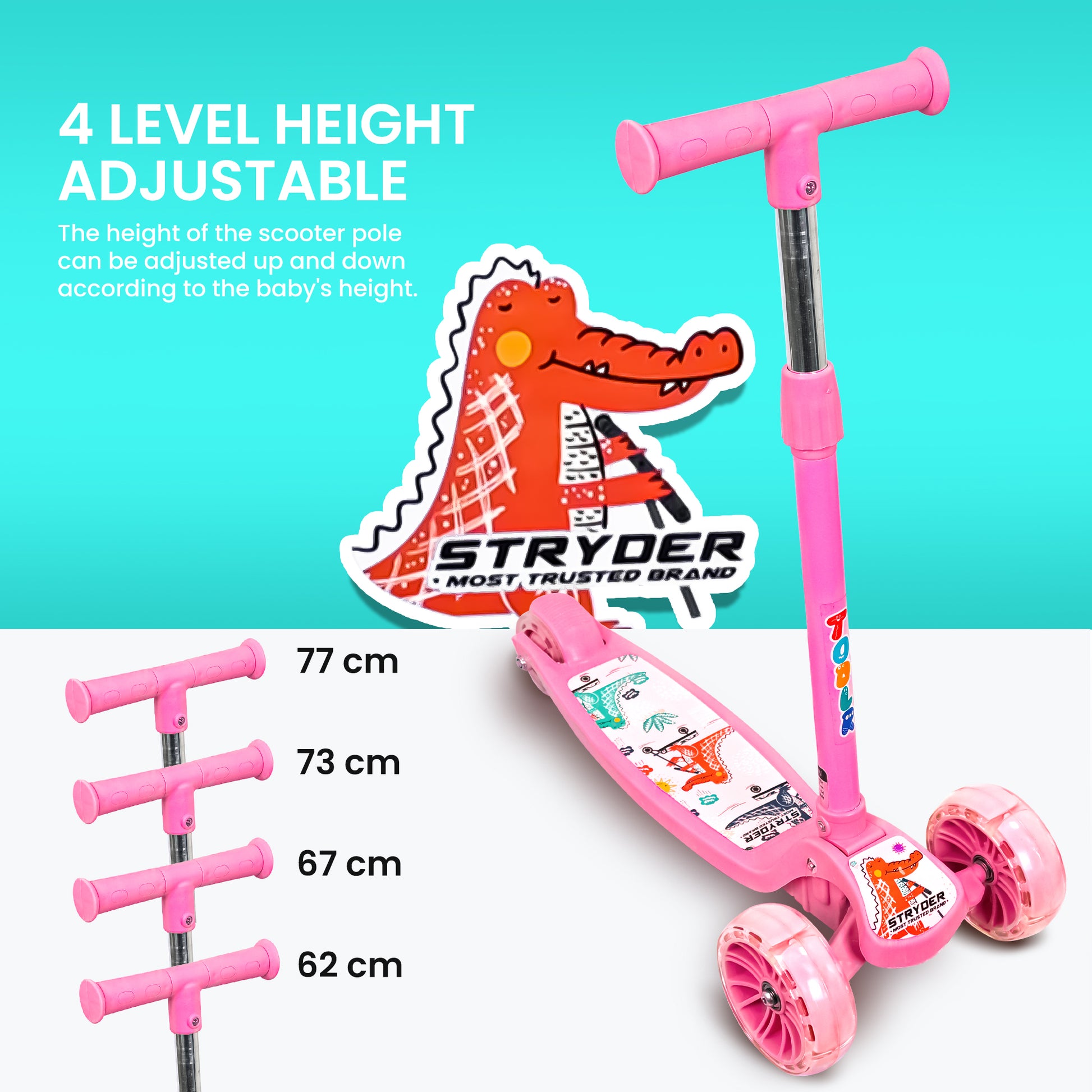 tata todlr kickscooter - pink