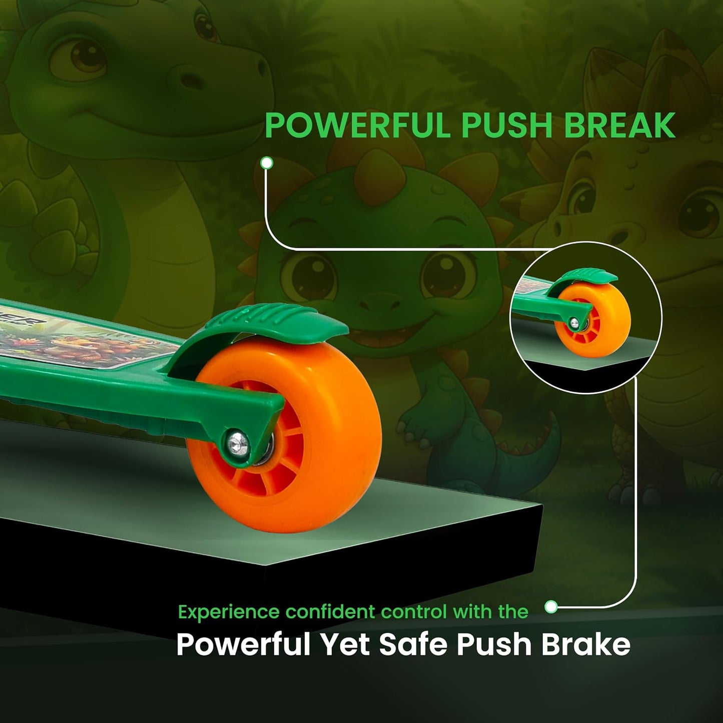 TODLR DINO Kick Scooter -Green