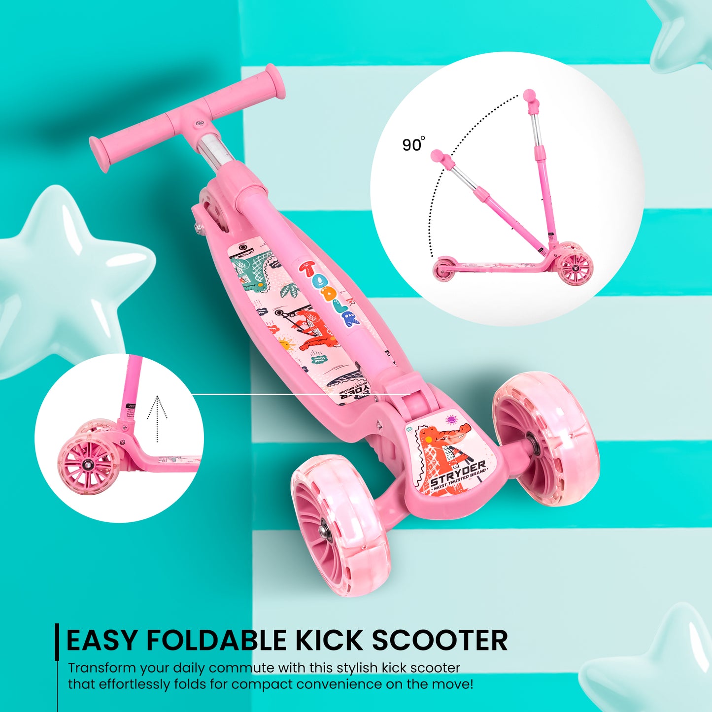 tata todlr kickscooter - pink