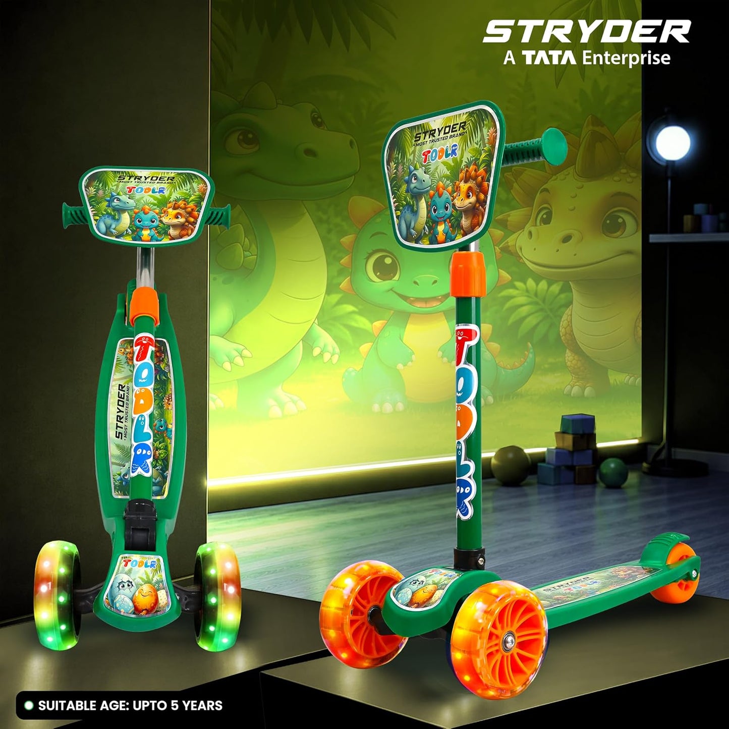 TODLR DINO Kick Scooter -Green