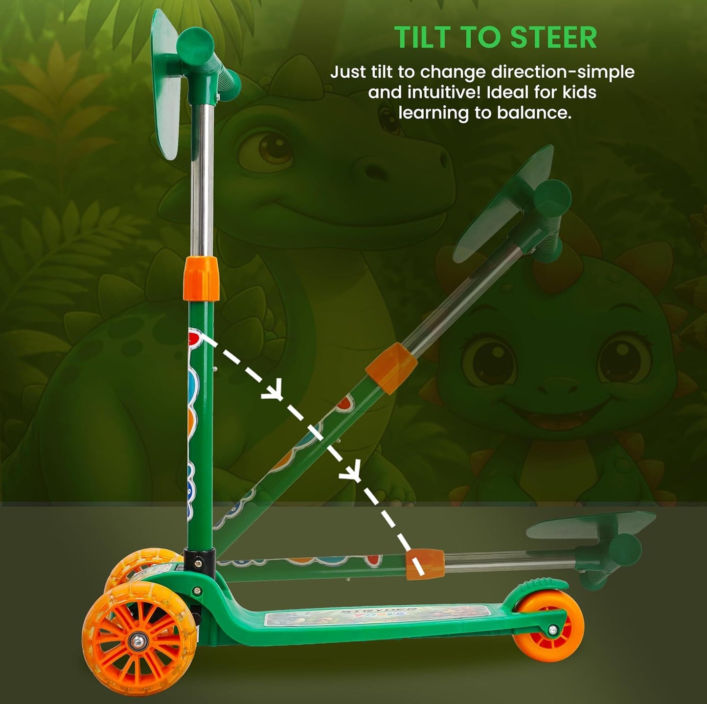 TODLR DINO Kick Scooter -Green