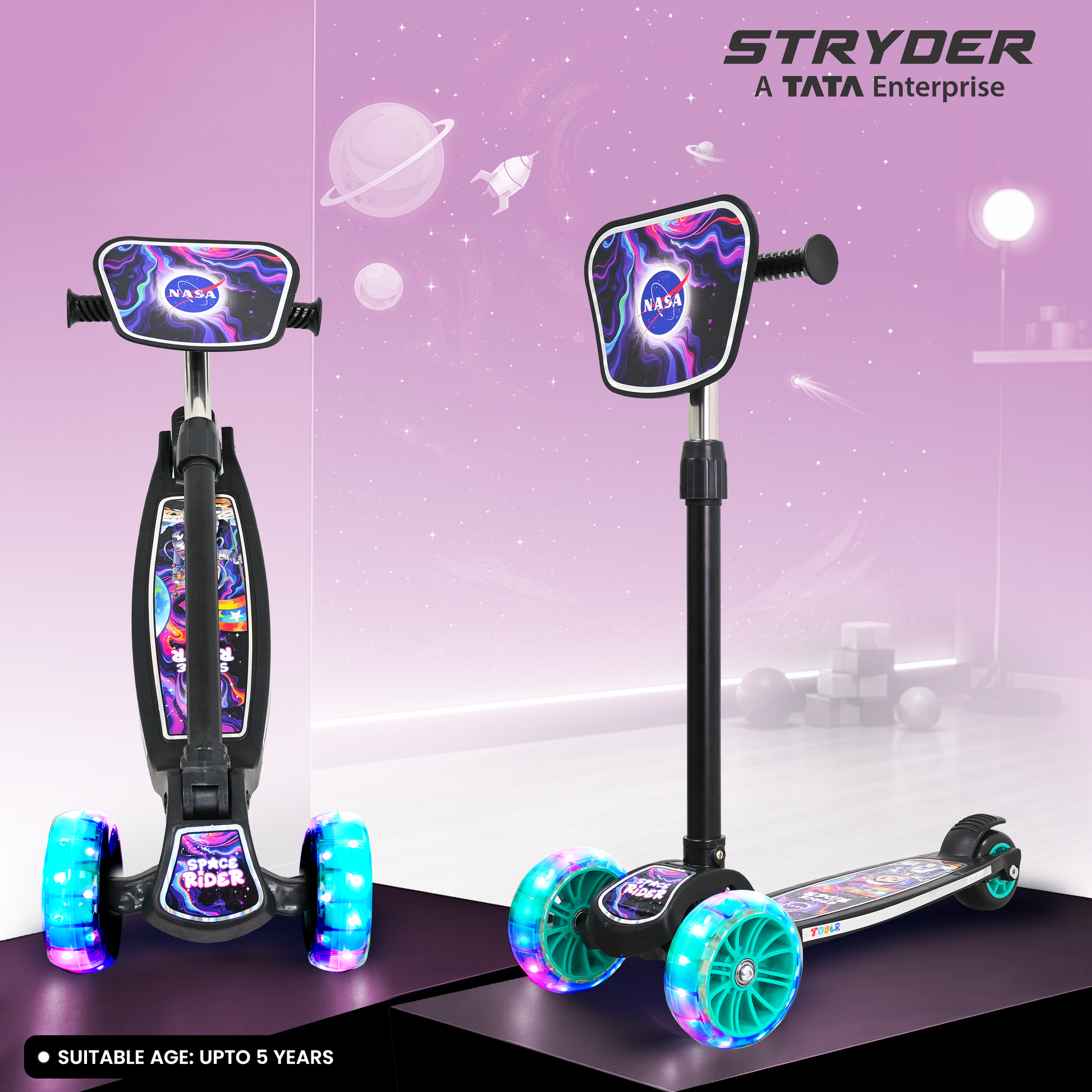 TODLR Nasa Kick Scooter - Black