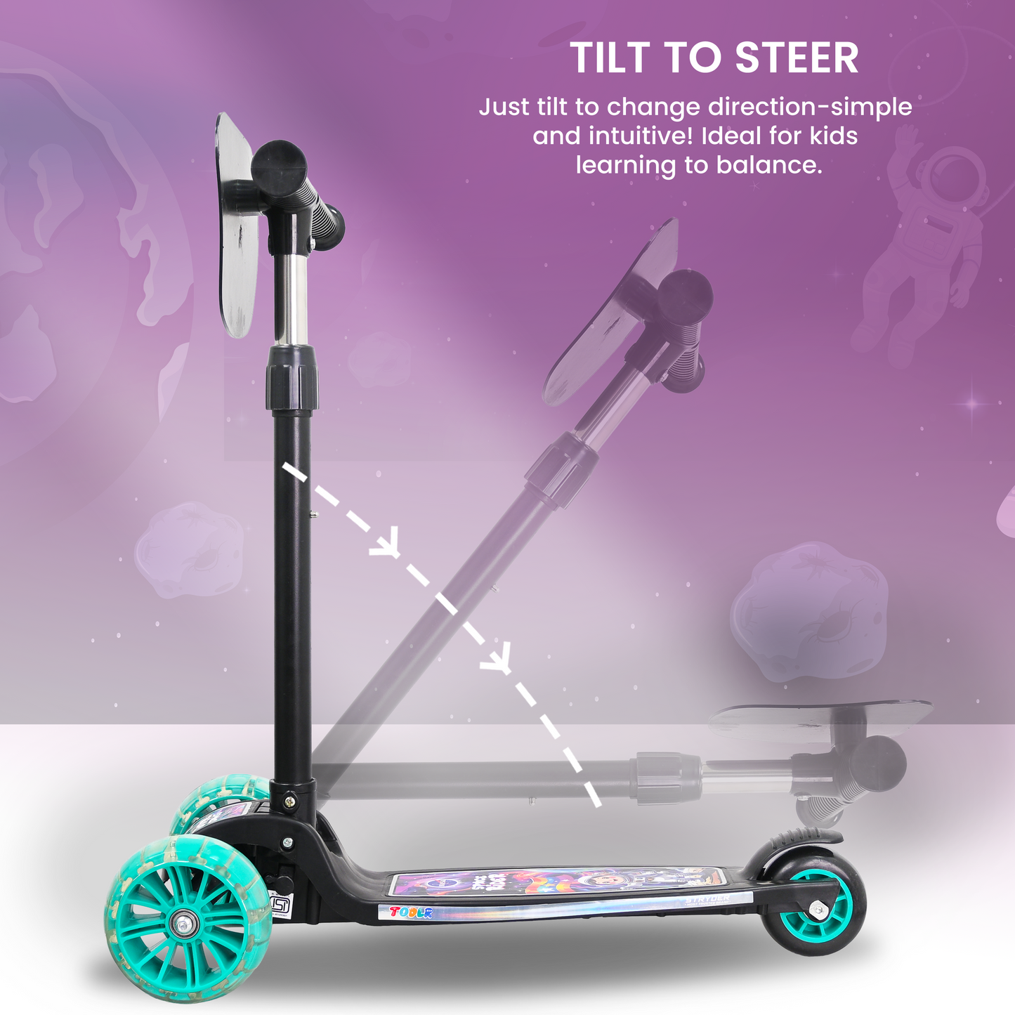 TODLR Nasa Kick Scooter - Black