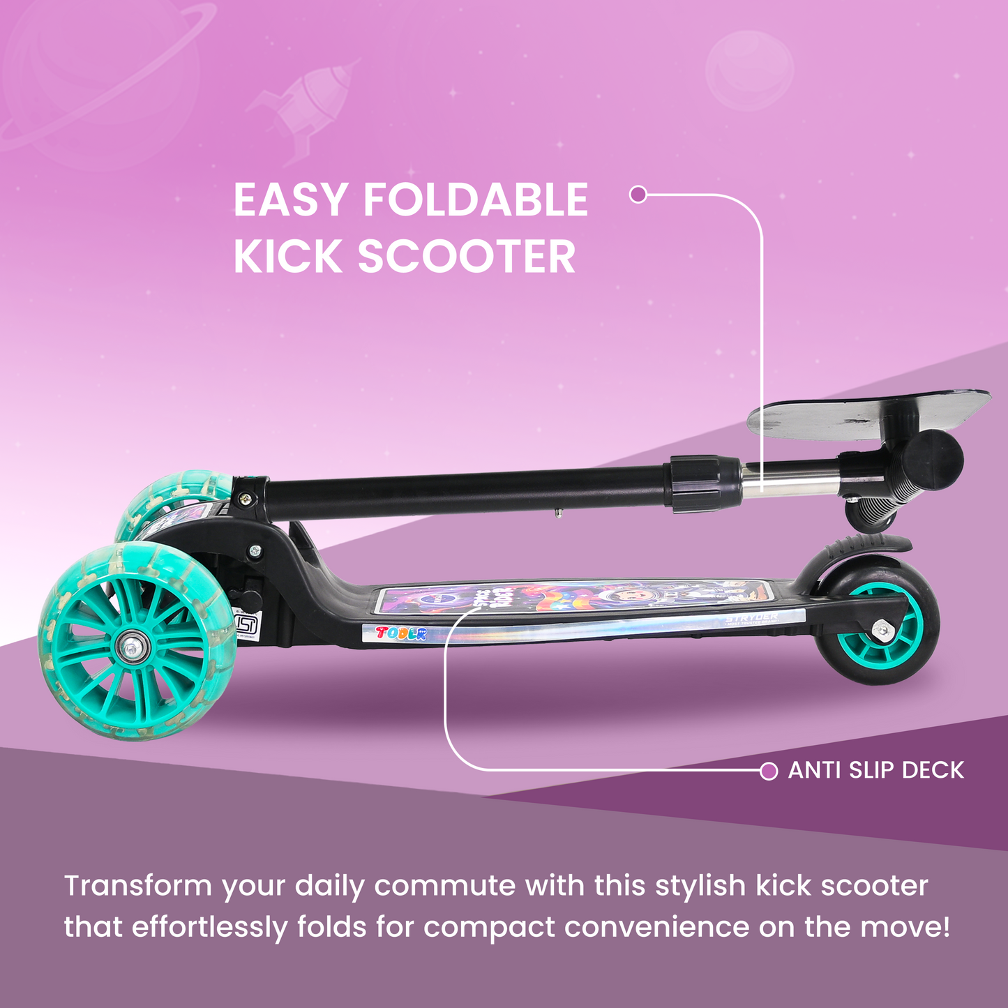 TODLR Nasa Kick Scooter - Black