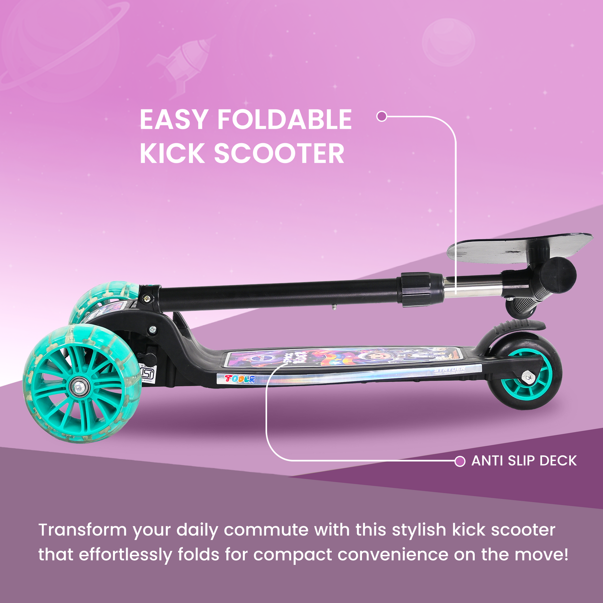 TODLR Nasa Kick Scooter - Black