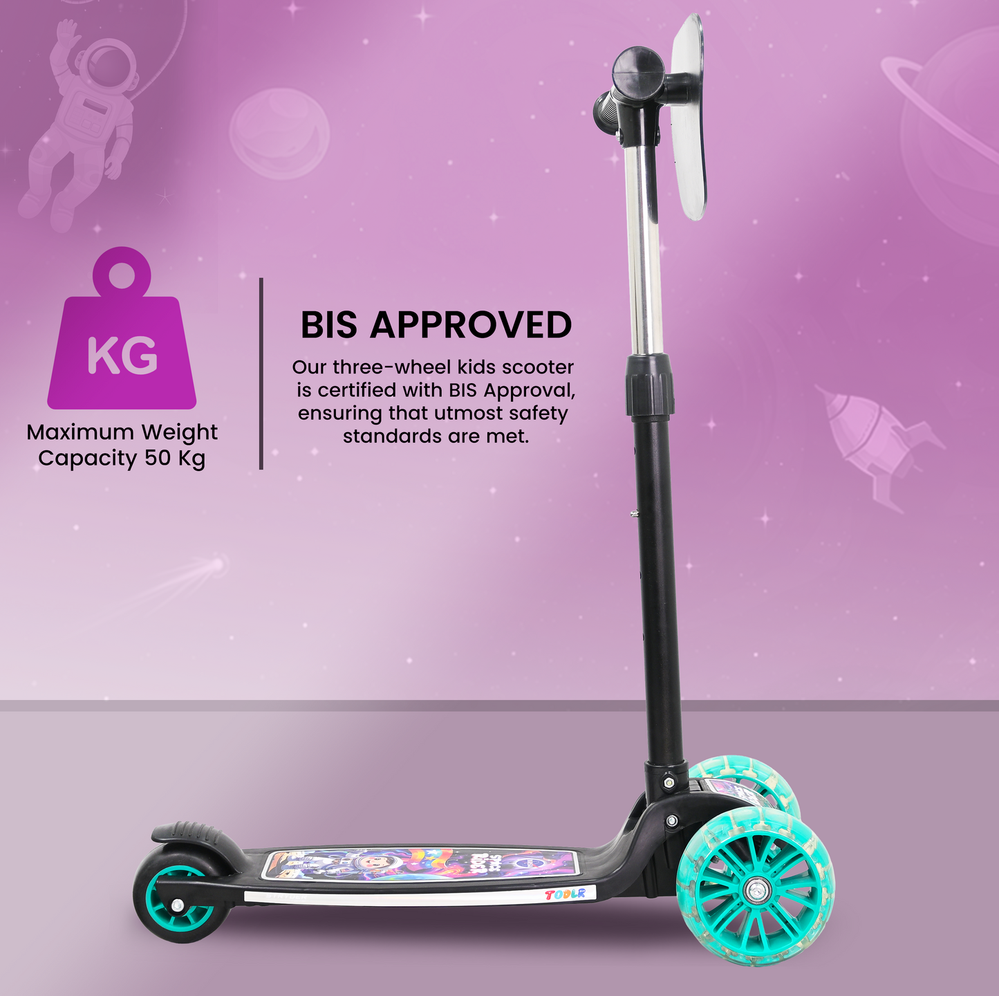 TODLR Nasa Kick Scooter - Black