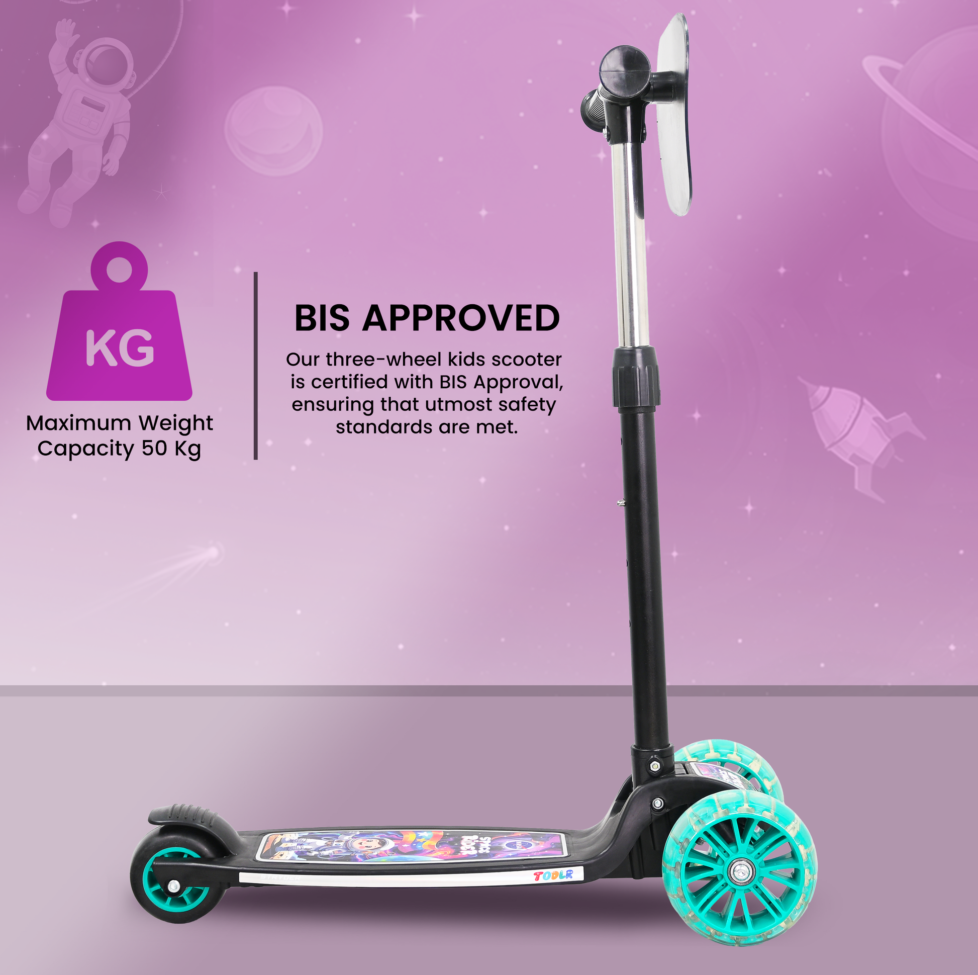 TODLR Nasa Kick Scooter - Black