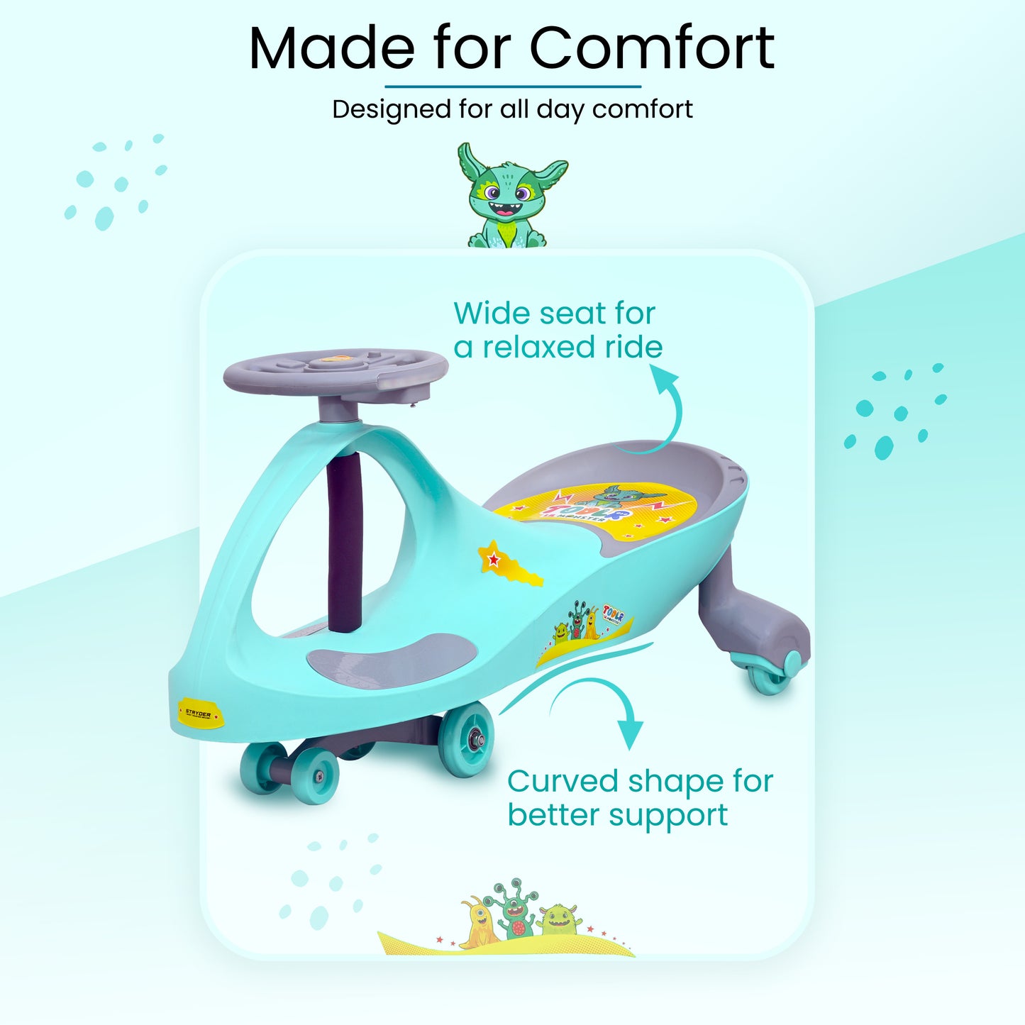 TODLR SWING CAR MUSIC/LIGHT - Seagreen